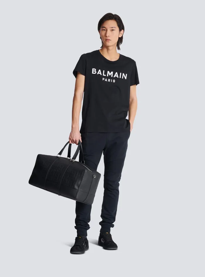 Balmain TShirts Men Printed Paris Shortsleeved Tshirt Black