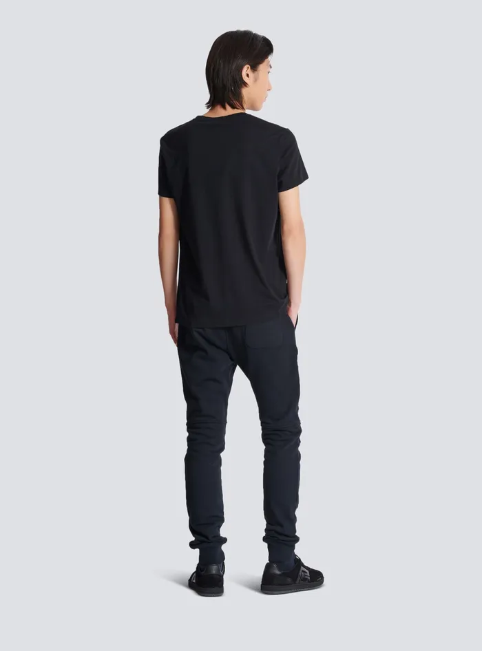 Balmain TShirts Men Printed Paris Shortsleeved Tshirt Black