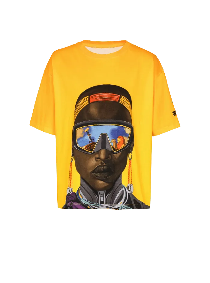 Balmain TShirts Women Disney X The Lion King 8211 Relaxed Tshirt With Nika Mtwana Print Multicolor