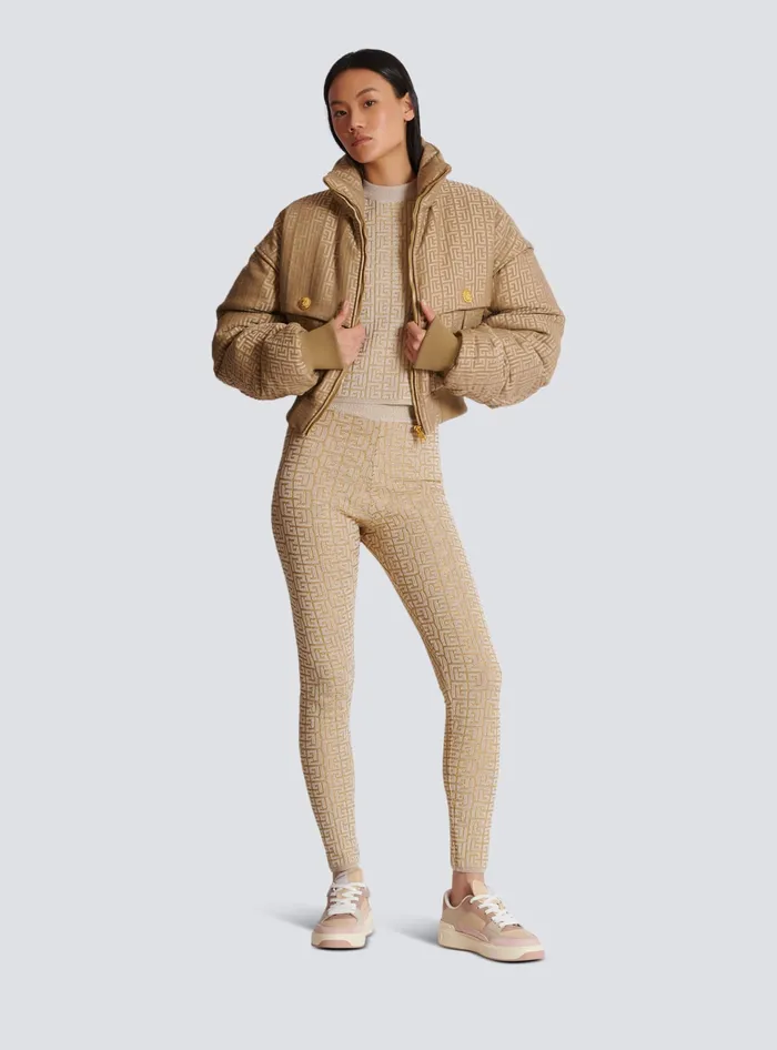 Balmain Tops And Shirts Women PB Labyrinth Knit Top Beige