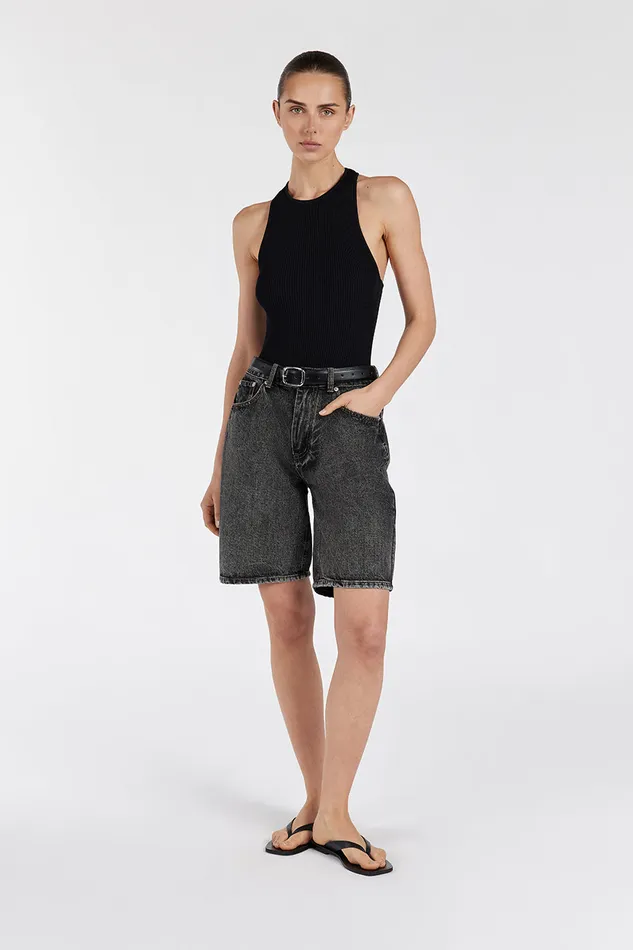 BAMBI BLACK BERMUDA DENIM SHORT Women DISSH Shorts