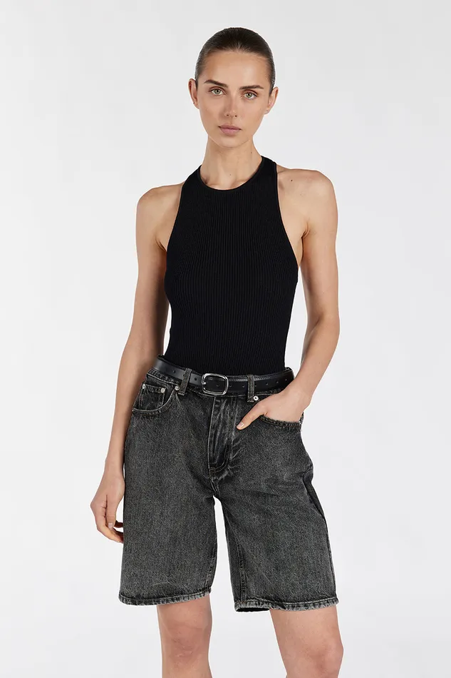 BAMBI BLACK BERMUDA DENIM SHORT Women DISSH Shorts
