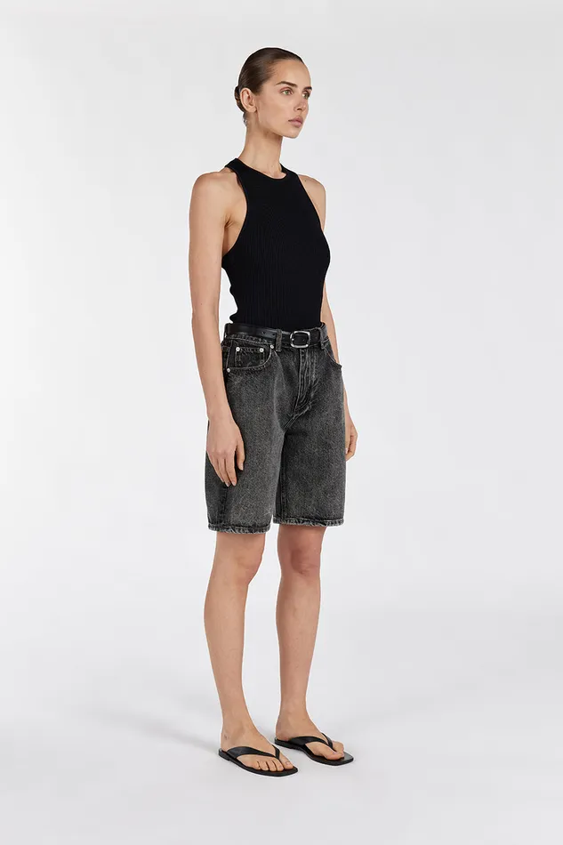BAMBI BLACK BERMUDA DENIM SHORT Women DISSH Shorts