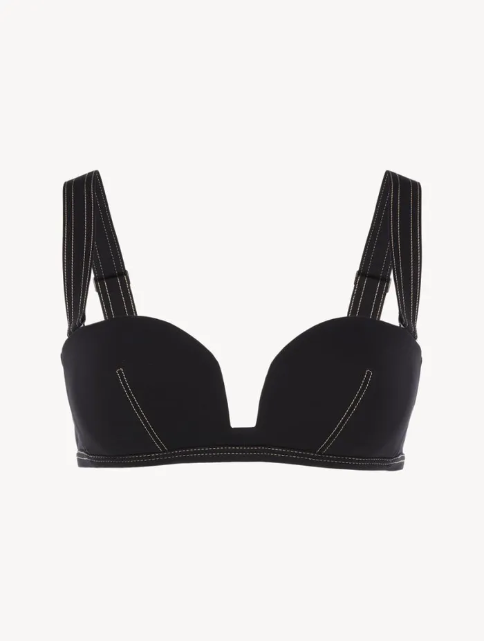 Bandeau Bikini Top In Black Swim La Perla Bikinis