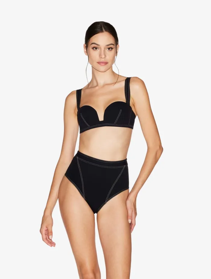 Bandeau Bikini Top In Black Swim La Perla Bikinis