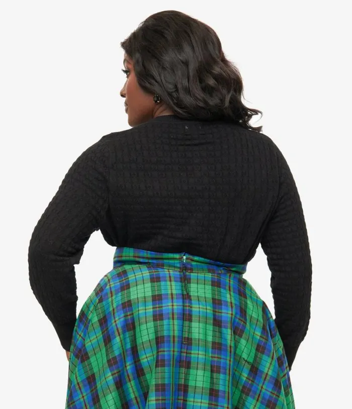 Banned Plus Size 1950s Black Katie Cardigan Clothing Unique Vintage Sweaters and Cardigans
