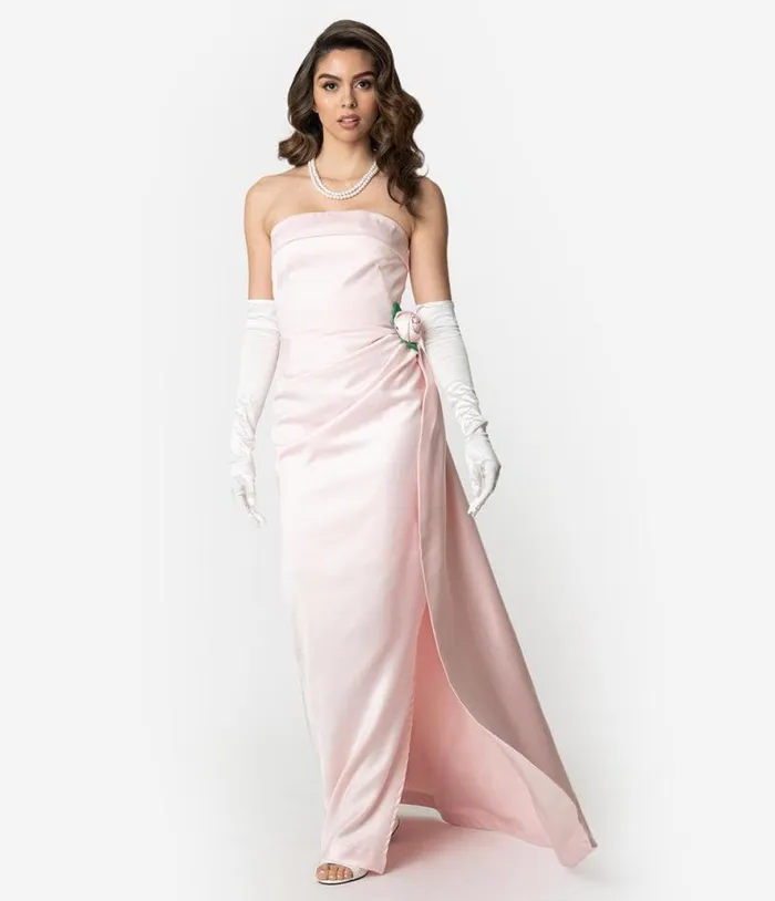 Barbie X Pink Satin Strapless Enchanted Evening Gown Dresses Unique Vintage Pencil Barbie X Pink Satin Strapless Enchanted Evening Gown Dresses Unique Vintage Pencil
