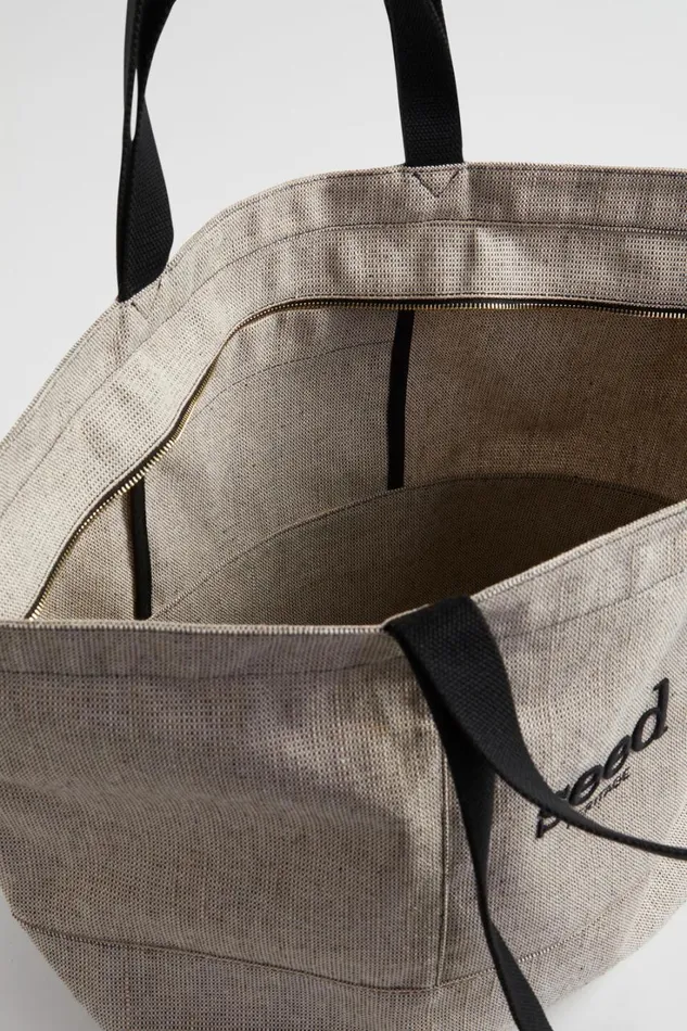 Beach Bags Woman Seed Heritage Seed Overnight Bag Black Natural