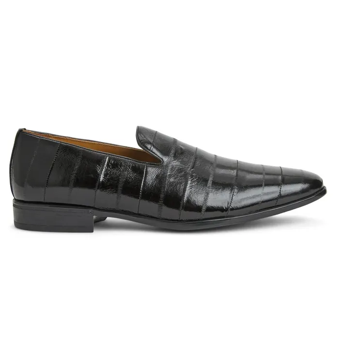 Bellino Leather Loafer Black Eel Men Bruno Magli Loafers and Slipons