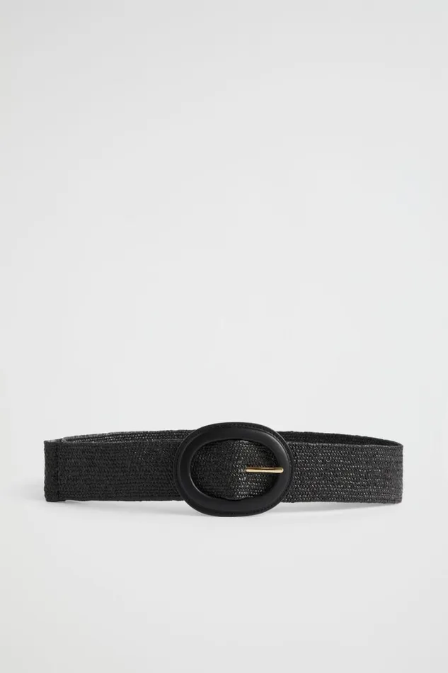 Belts Woman Seed Heritage Ayla Woven Stretch Belt Black