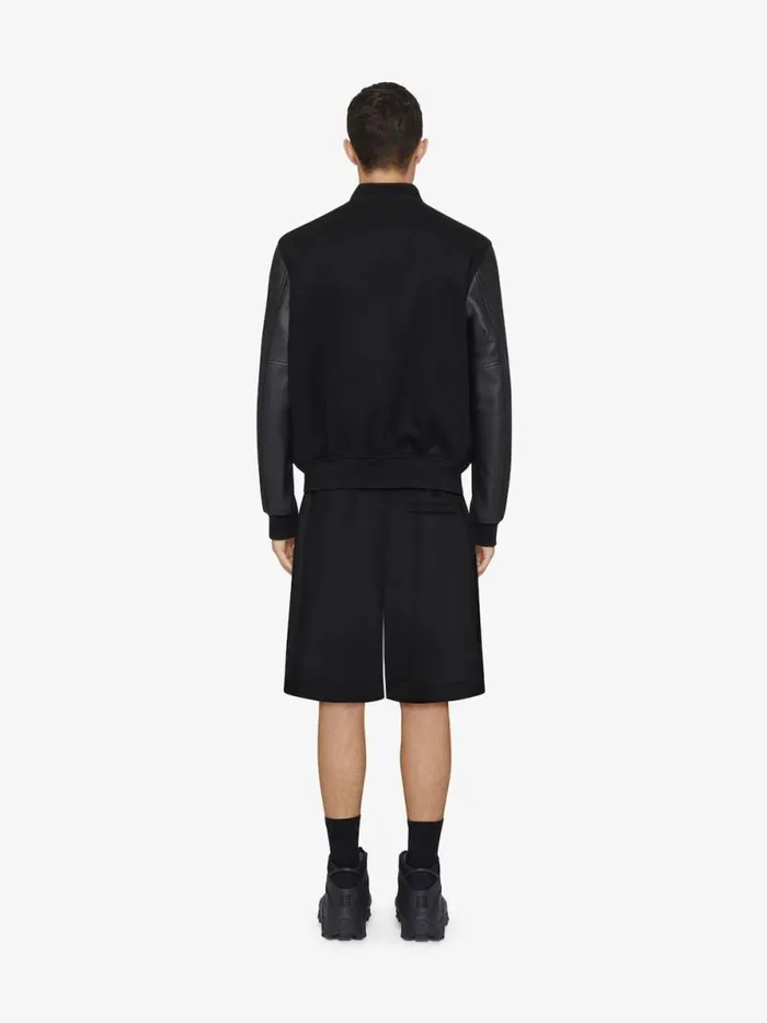 Bermuda Shorts In Fleece Black Men Givenchy Pants and Shorts