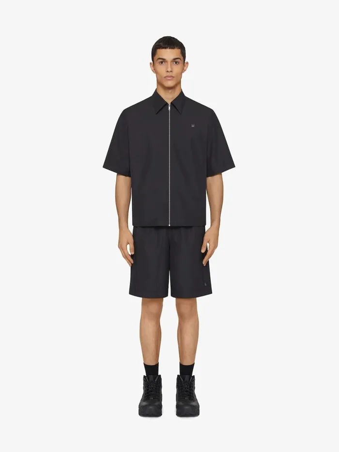 Bermuda Shorts With 4g Detail Black Men Givenchy Pants and Shorts