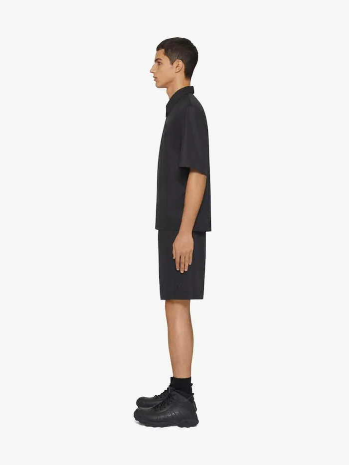 Bermuda Shorts With 4g Detail Black Men Givenchy Pants and Shorts