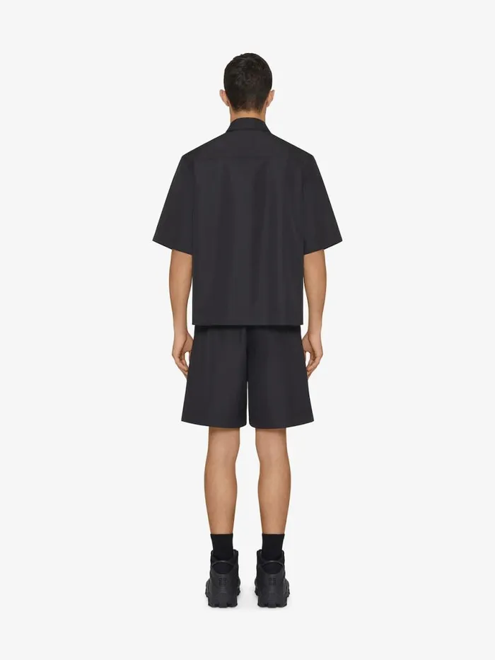 Bermuda Shorts With 4g Detail Black Men Givenchy Pants and Shorts