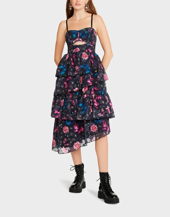 Betsey Johnson Women FLORA TULLE DRESS BLACK Black