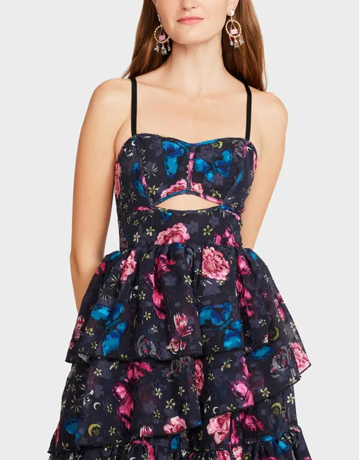Betsey Johnson Women FLORA TULLE DRESS BLACK Black
