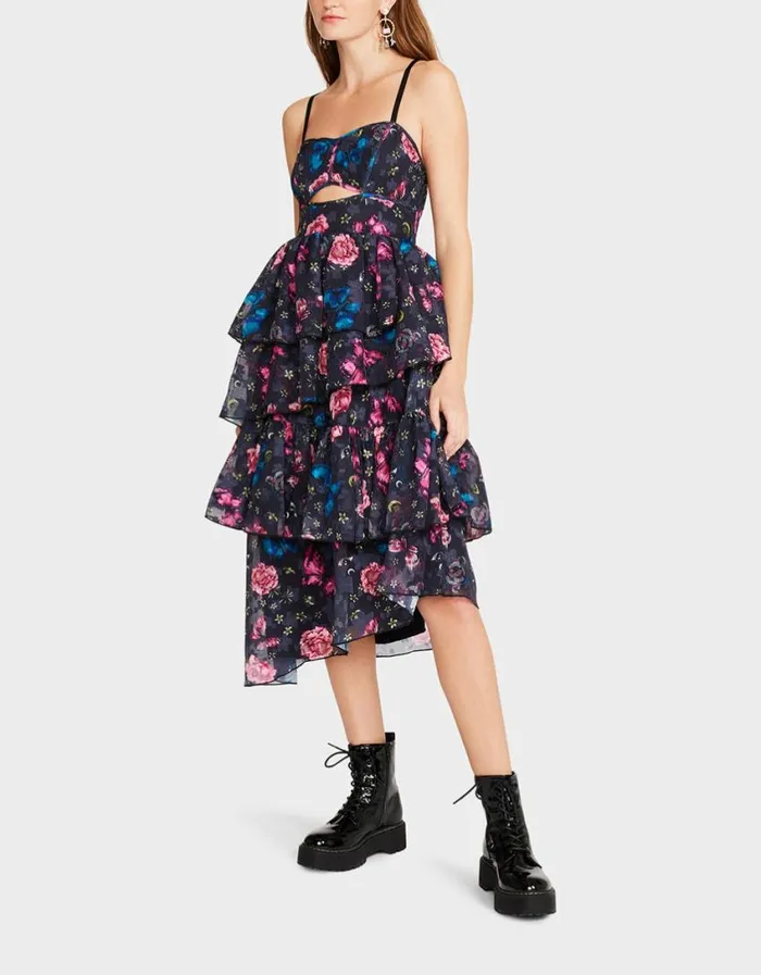 Betsey Johnson Women FLORA TULLE DRESS BLACK Black