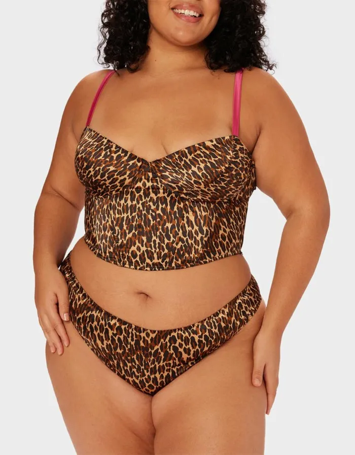 Betsey Johnson Women PARADE BUSTIER LEOPARD