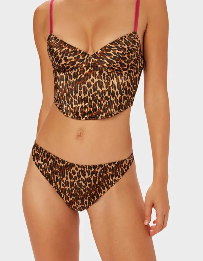 Betsey Johnson Women PARADE BUSTIER LEOPARD