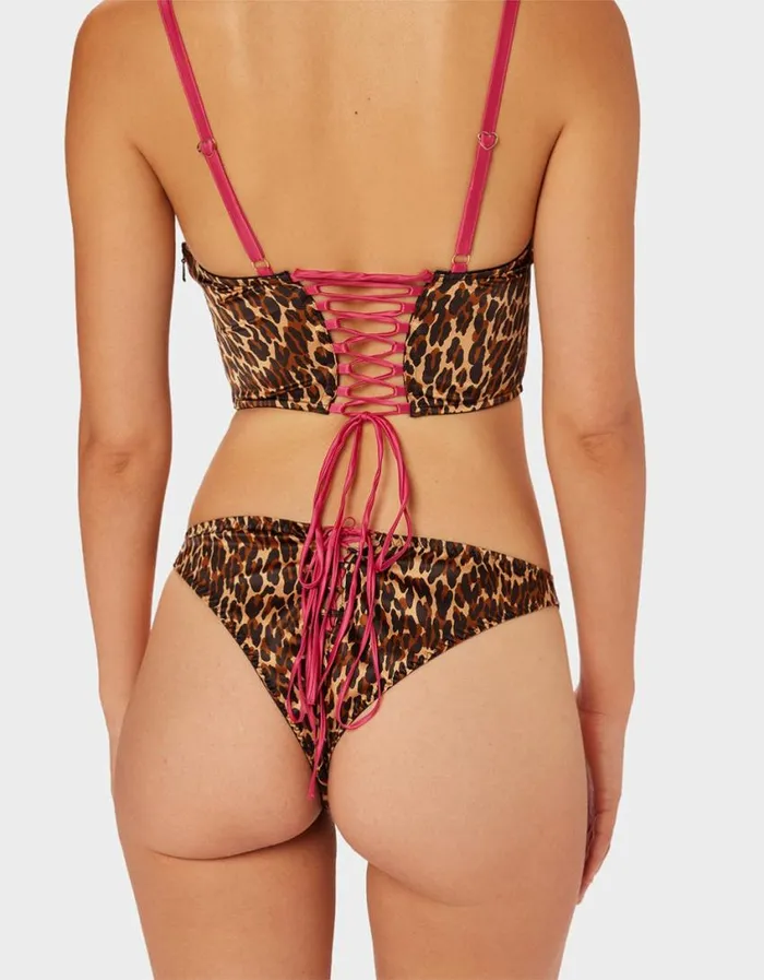 Betsey Johnson Women PARADE BUSTIER LEOPARD