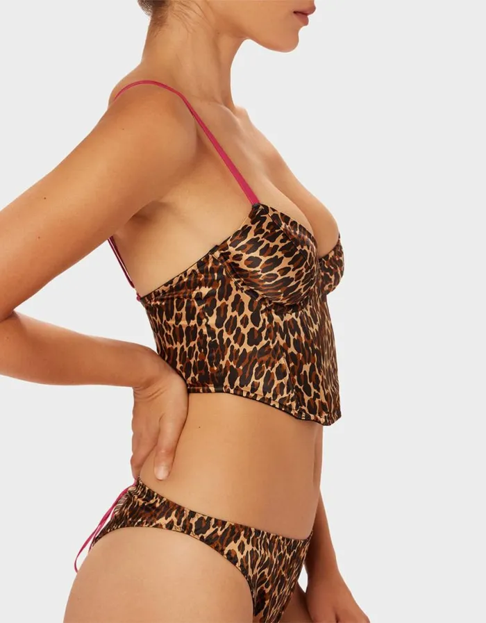 Betsey Johnson Women PARADE BUSTIER LEOPARD