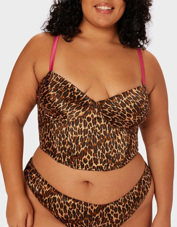 Betsey Johnson Women PARADE BUSTIER LEOPARD