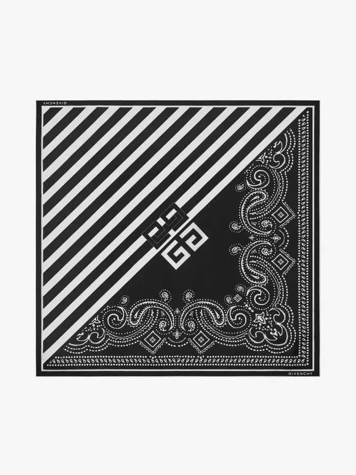 BiPattern Square In Silk Black Women Givenchy Scarves
