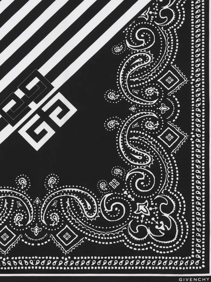 BiPattern Square In Silk Black Women Givenchy Scarves