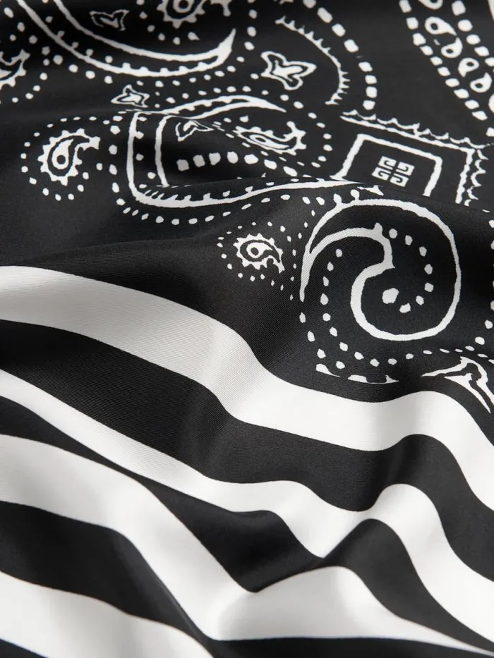 BiPattern Square In Silk Black Women Givenchy Scarves