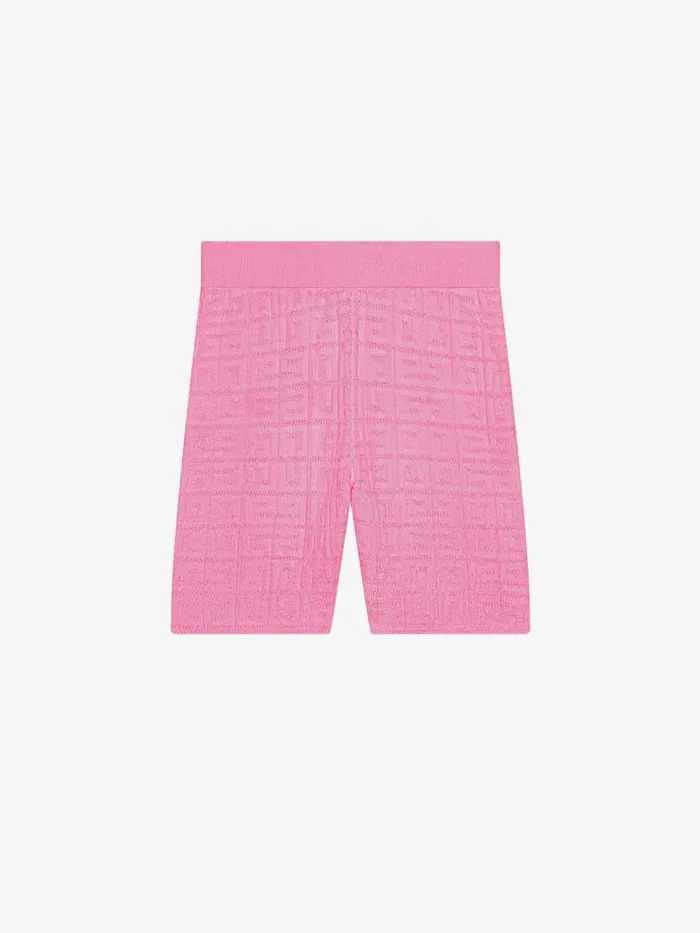 Biker Shorts In 4g Jacquard Pink Kids Givenchy