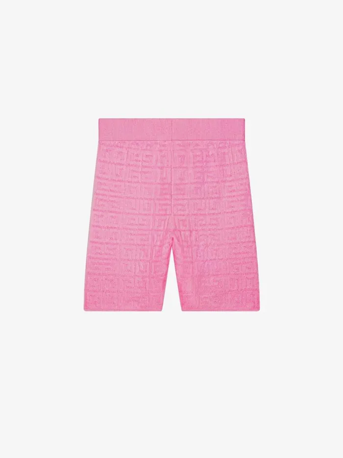 Biker Shorts In 4g Jacquard Pink Kids Givenchy