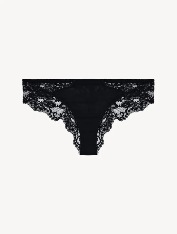 Black Cotton Brazilian Briefs Lingerie La Perla Brazilian
