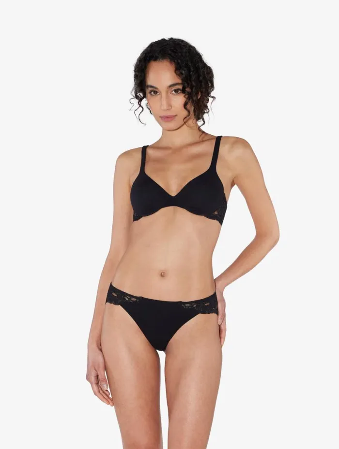 Black Cotton Brazilian Briefs Lingerie La Perla Brazilian