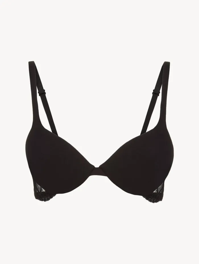 Black Cotton Pushup Bra Lingerie La Perla Padded