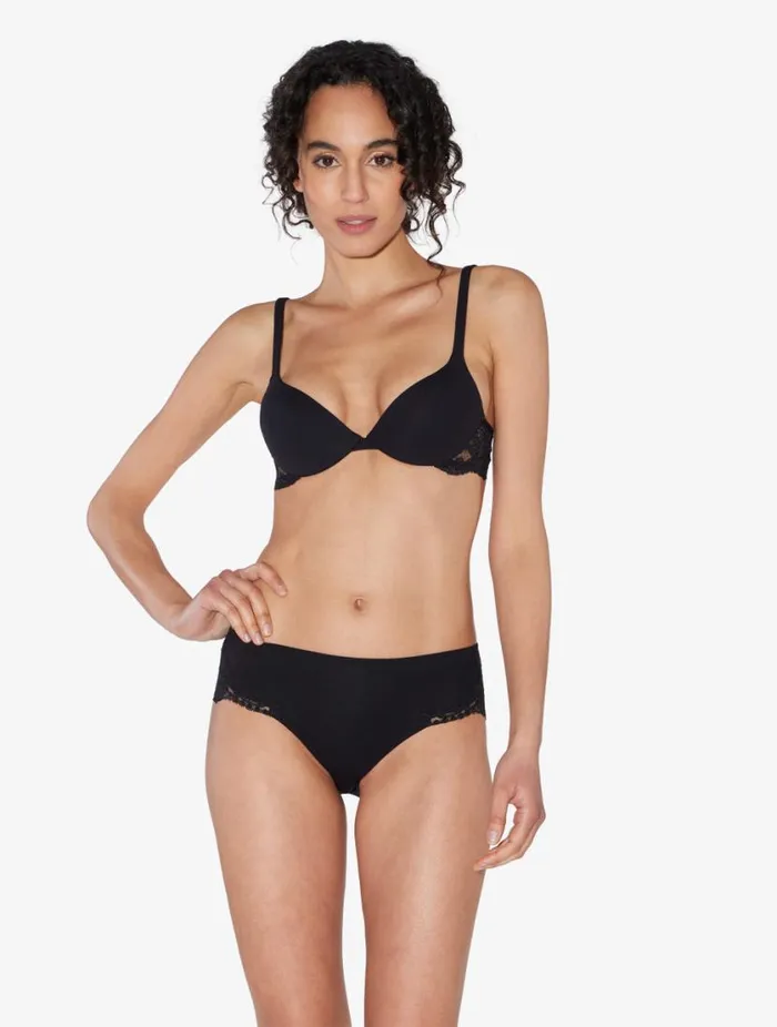 Black Cotton Pushup Bra Lingerie La Perla Padded