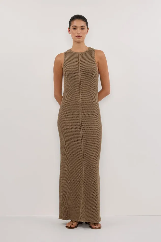 BLOOM OLIVE CROCHET MAXI DRESS Women DISSH Maxi Dresses