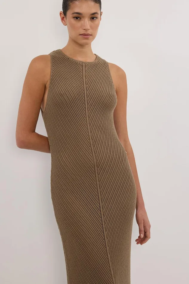 BLOOM OLIVE CROCHET MAXI DRESS Women DISSH Maxi Dresses