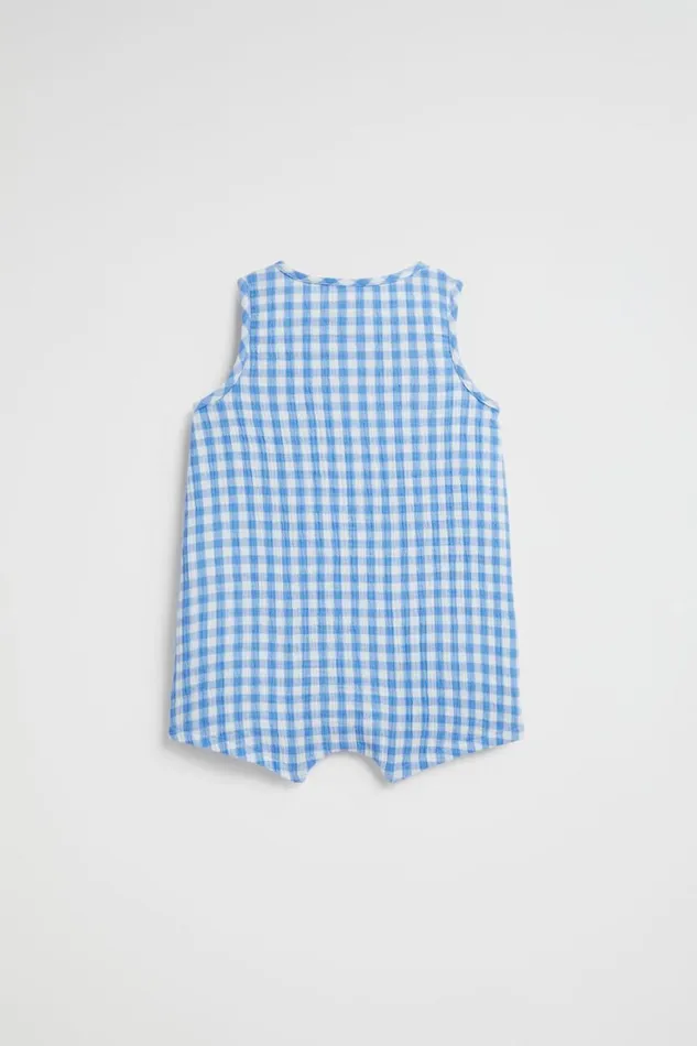 Bodysuits and Onesies Newborn Seed Heritage Check Romper Ocean