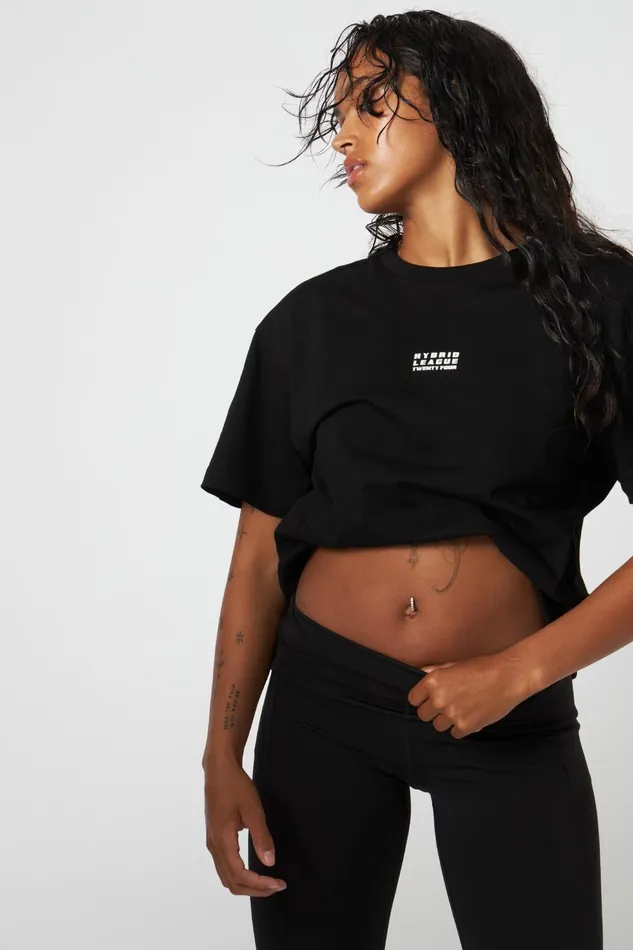 Boldhl TShirt 8211 Meteorite Black Women Cras Tops