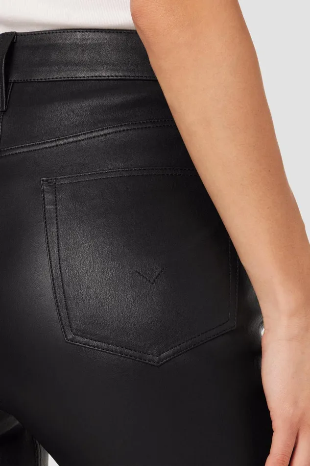 Bootcut Women Hudson Jeans Faye Ultra HighRise Bootcut Leather Pant Black