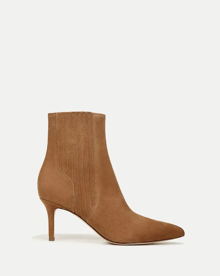 Boots and Booties Shop Veronica Beard Lisa Suede MidHeel Bootie Hazelwood