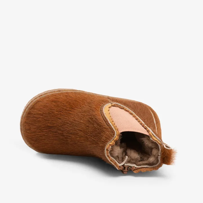 Boots KIDS siggi lamb squirrel fur Brown bisgaardshoes