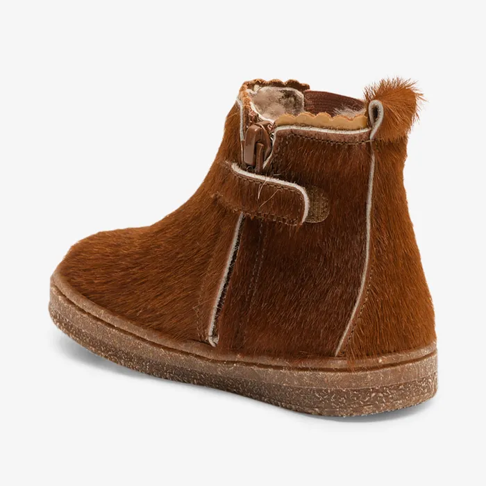 Boots KIDS siggi lamb squirrel fur Brown bisgaardshoes