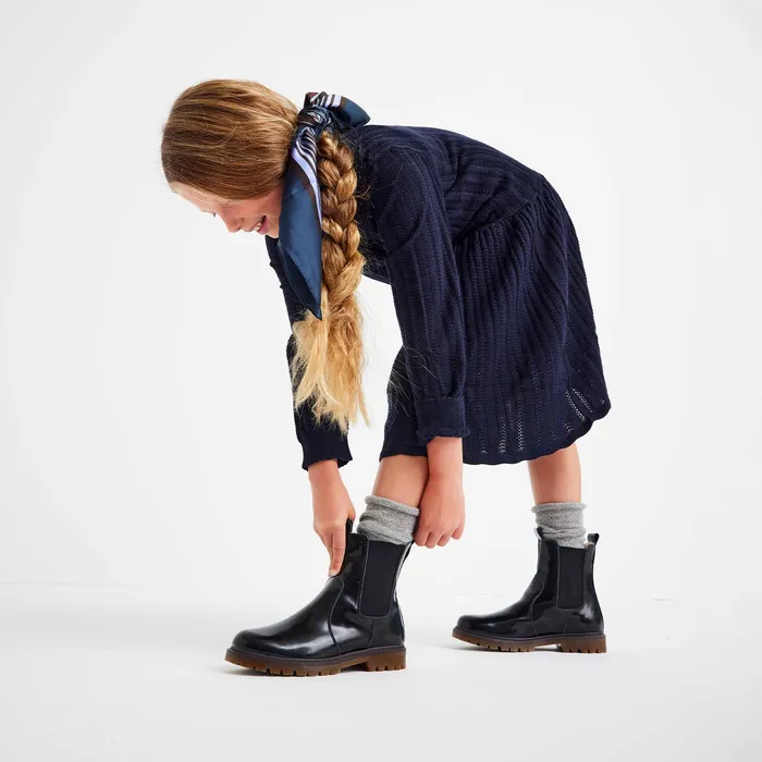 Boots neel black polido Black 8211 bisgaardshoes KIDS