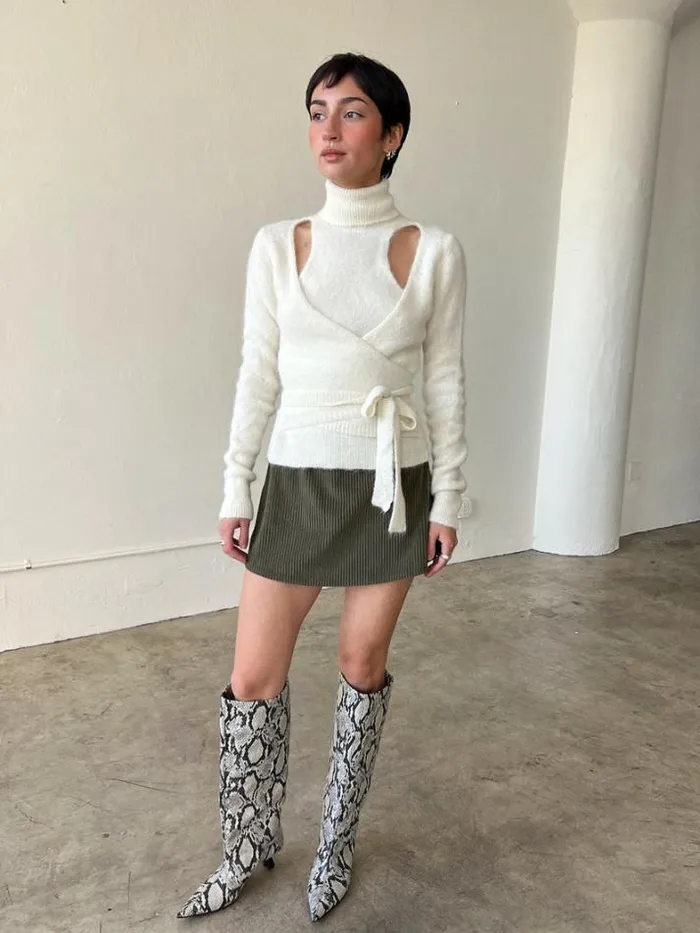 Boots Shop Lisa Says Gah Soft Slouchy High Shaft Boot Snake