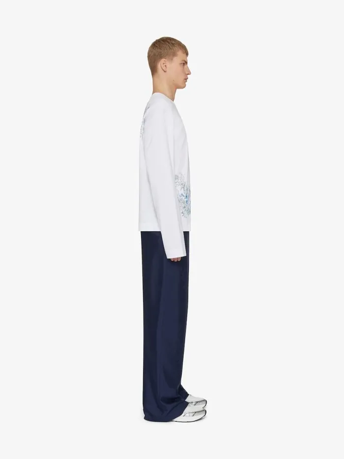 Boxy Fit TShirt In Cotton Flowers White Men Givenchy TShirts