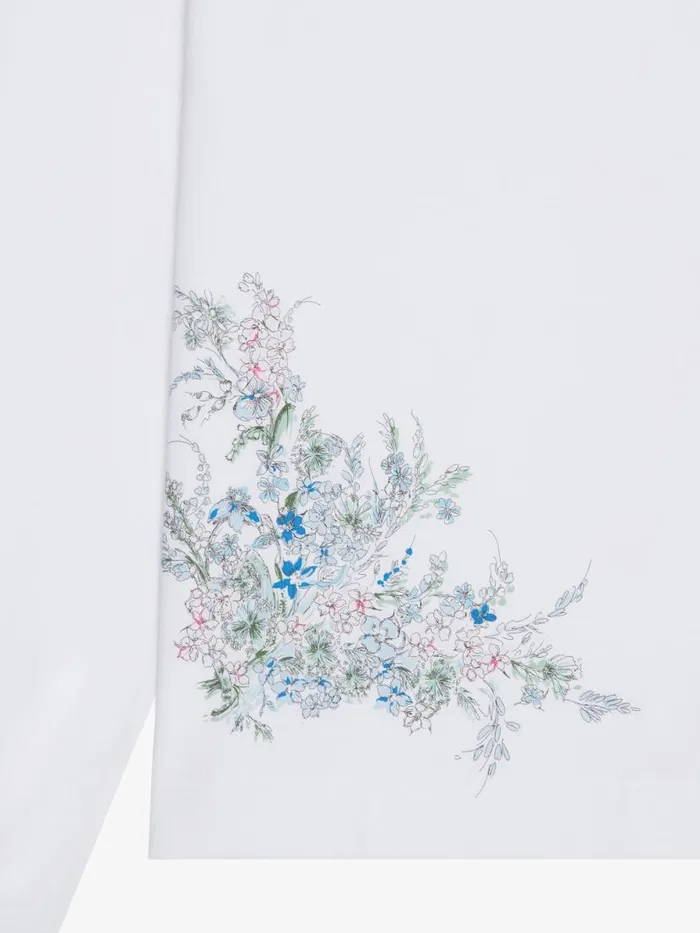 Boxy Fit TShirt In Cotton Flowers White Men Givenchy TShirts