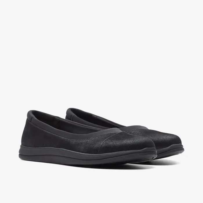Breeze Ayla Black Women Clarks Flats