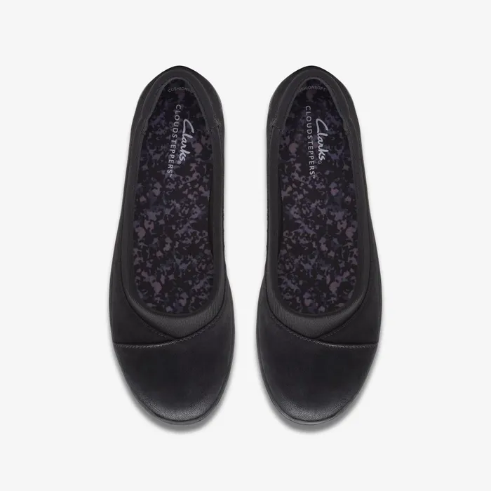 Breeze Ayla Black Women Clarks Flats