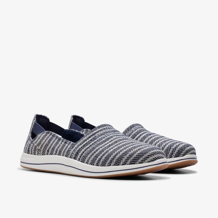 Breeze Step II Navy Women Clarks Flats